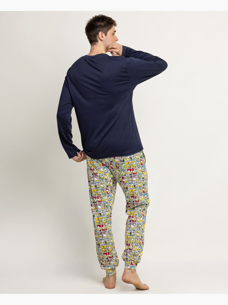 Pyjama manches longues pour homme ASTERIX, inspiré de la BD Astérix Bleu marine - Kiabi