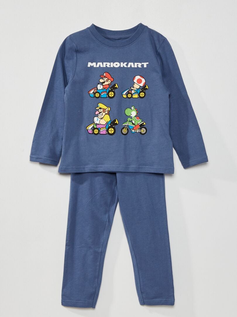 Pyjama 'Mario Kart' - 2 pièces Bleu - Kiabi