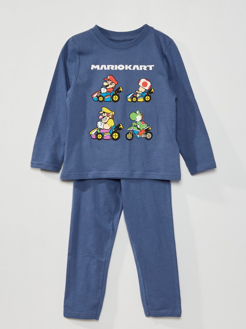 Pyjama 'Mario Kart' - 2 pièces Bleu - Kiabi