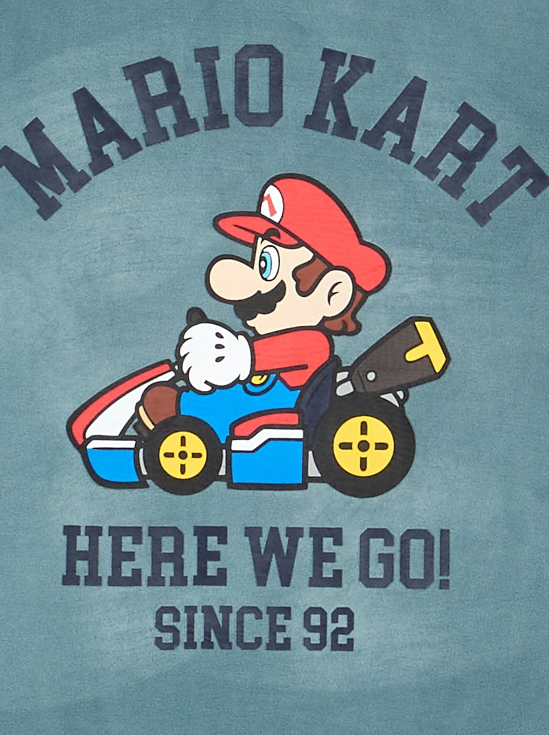 Pyjama 'Mario Kart' 2 pièces - T-shirt à manches longues + pantalon Bleu - Kiabi