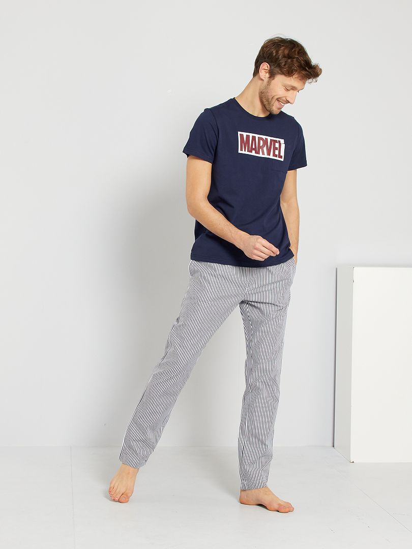 Pyjama 'Marvel' marine/blanc - Kiabi