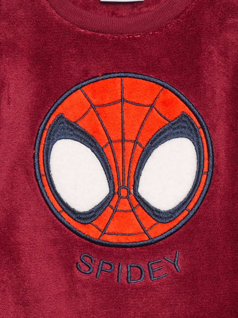 Pyjama 'Marvel' 'Spider-Man' 2 pièces - Sweat + pantalon Rouge - Kiabi