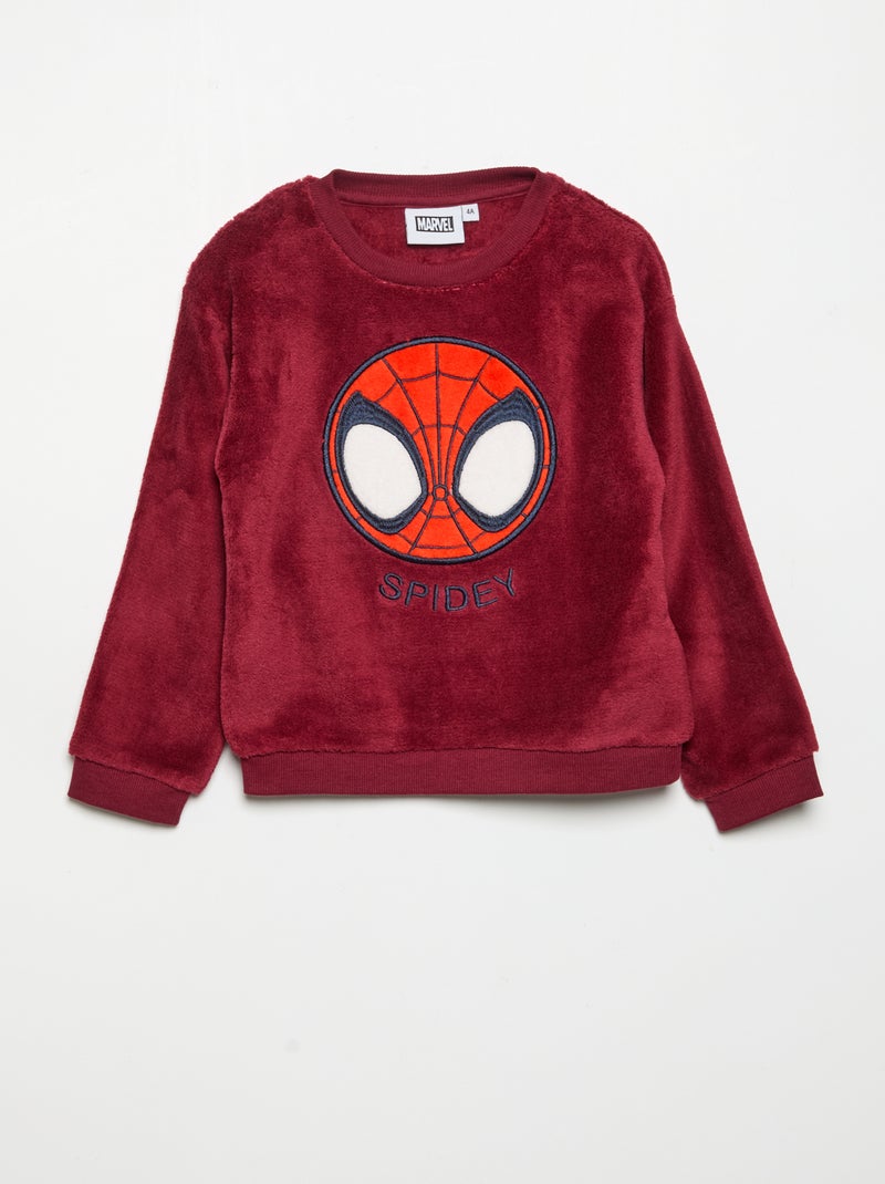 Pyjama 'Marvel' 'Spider-Man' 2 pièces - Sweat + pantalon Rouge - Kiabi