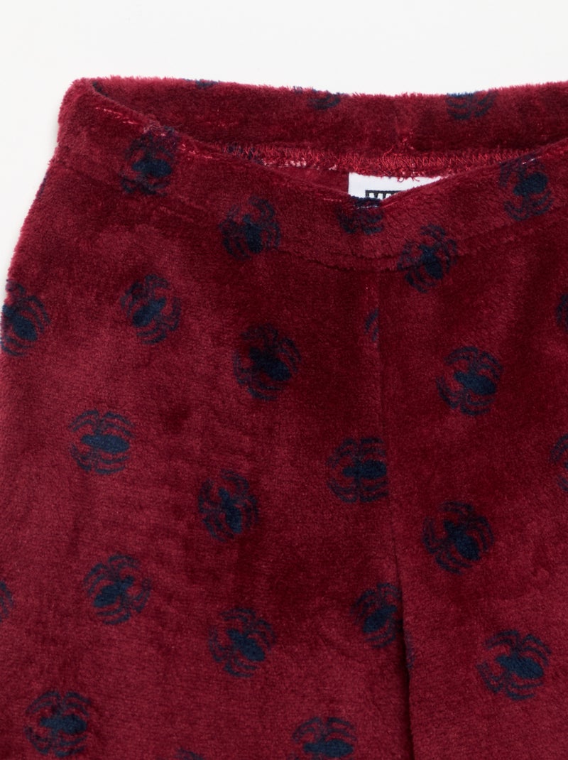Pyjama 'Marvel' 'Spider-Man' 2 pièces - Sweat + pantalon Rouge - Kiabi