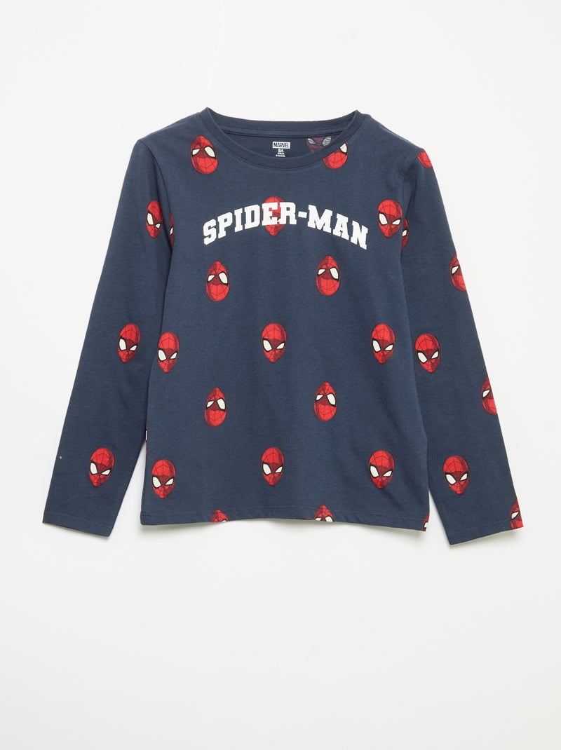 Pyjama 'Marvel' 'Spiderman' 2 pièces Bleu - Kiabi