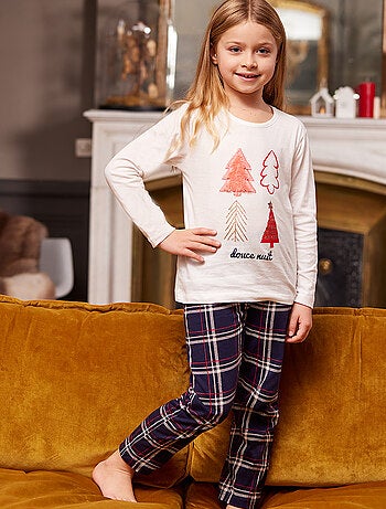 Pyjama MATIN DE NOËL écru/marine - DODO