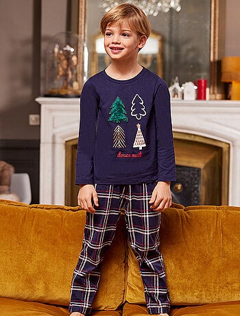 Pyjama MATIN DE NOËL marine/carreaux - DODO