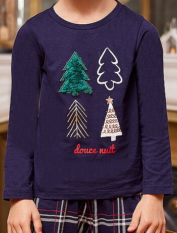 Pyjama MATIN DE NOËL marine/carreaux - DODO