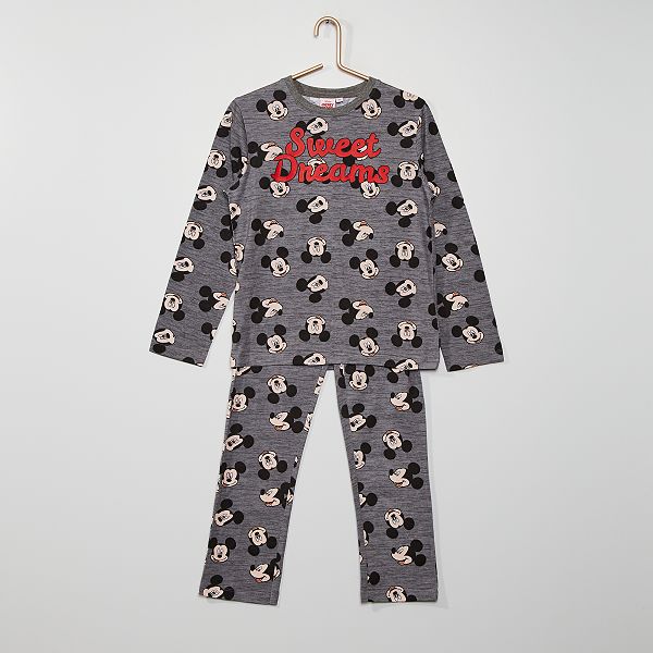 Pyjama Mickey 2 Pieces Garcon Gris Chine Kiabi 14 00
