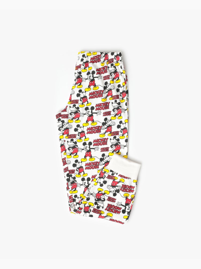 Pyjama Mickey en peluche à manches longues pour filles Disney Ecru - Kiabi