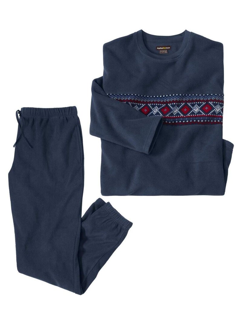 Pyjama Micropolaire  - Atlas For Men Bleu marine - Kiabi