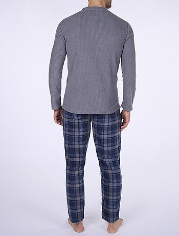 Pyjama micropolaire ESSENTIAL gris / carreaux - DODO