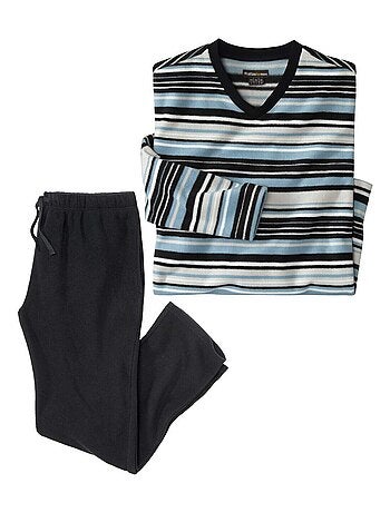 Pyjama en Micropolaire Rayé - ATLAS FOR MEN