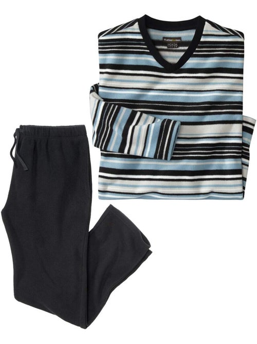 Pyjama Micropolaire Rayé - ATLAS FOR MEN - Kiabi Pyjama Micropolaire Rayé - ATLAS FOR MEN - Kiabi