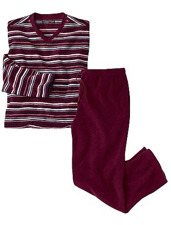 Pyjama en Micropolaire Rayé - ATLAS FOR MEN
