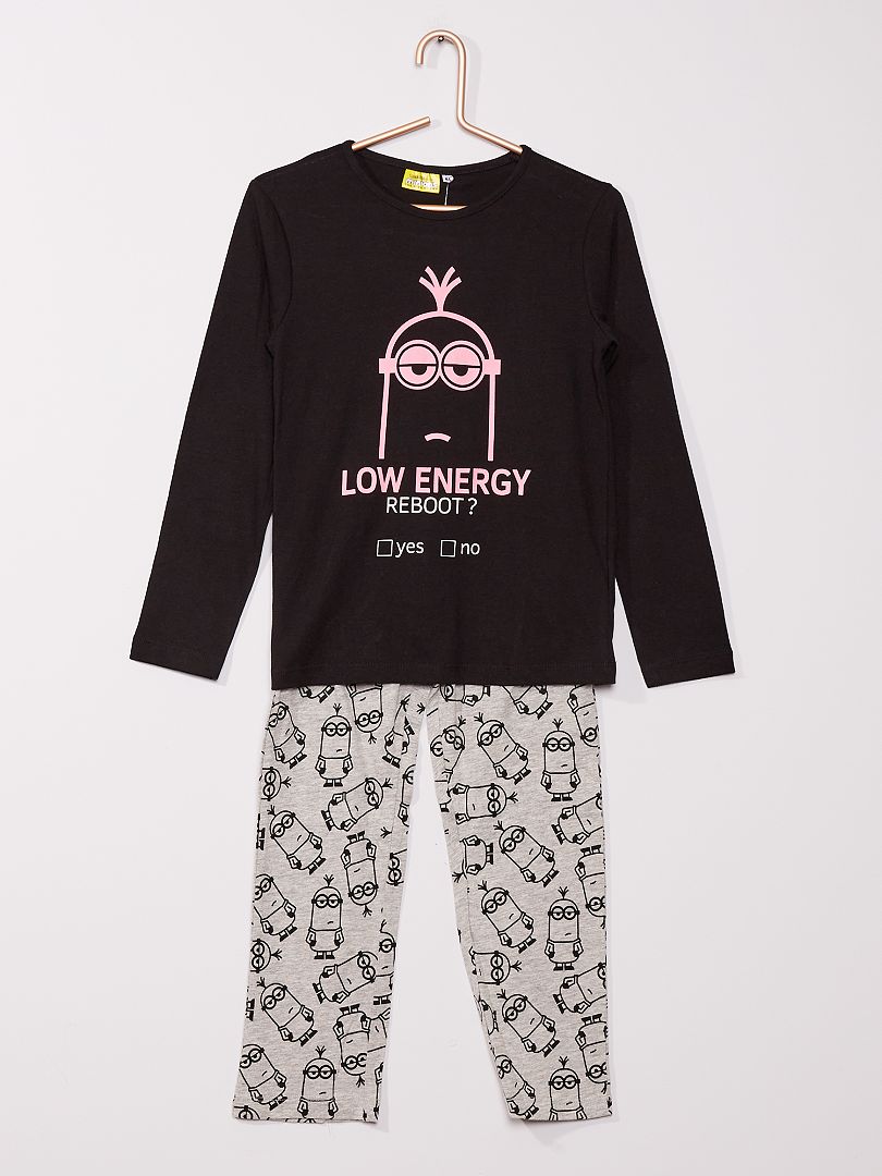 Pyjama Minions 2 pi ces noir gris Kiabi 15.00