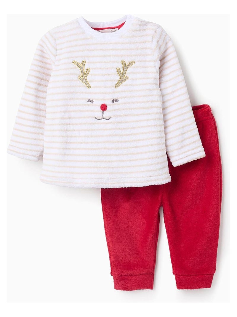 Pyjama molleton, pailleté, thème de Noël HOLY JOLY Blanc - Kiabi