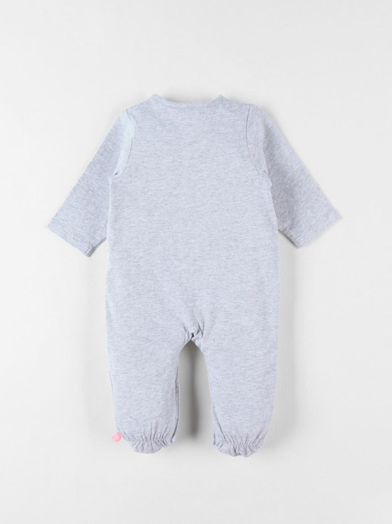 Pyjama naissance 1 pièce éléphant en jersey, chiné Noukie's Gris - Kiabi