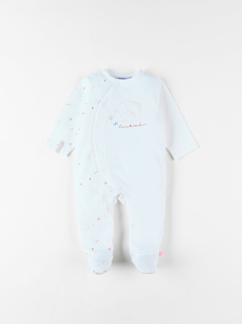 Pyjama naissance 1 pièce éléphant en jersey, Noukie's Ecru - Kiabi