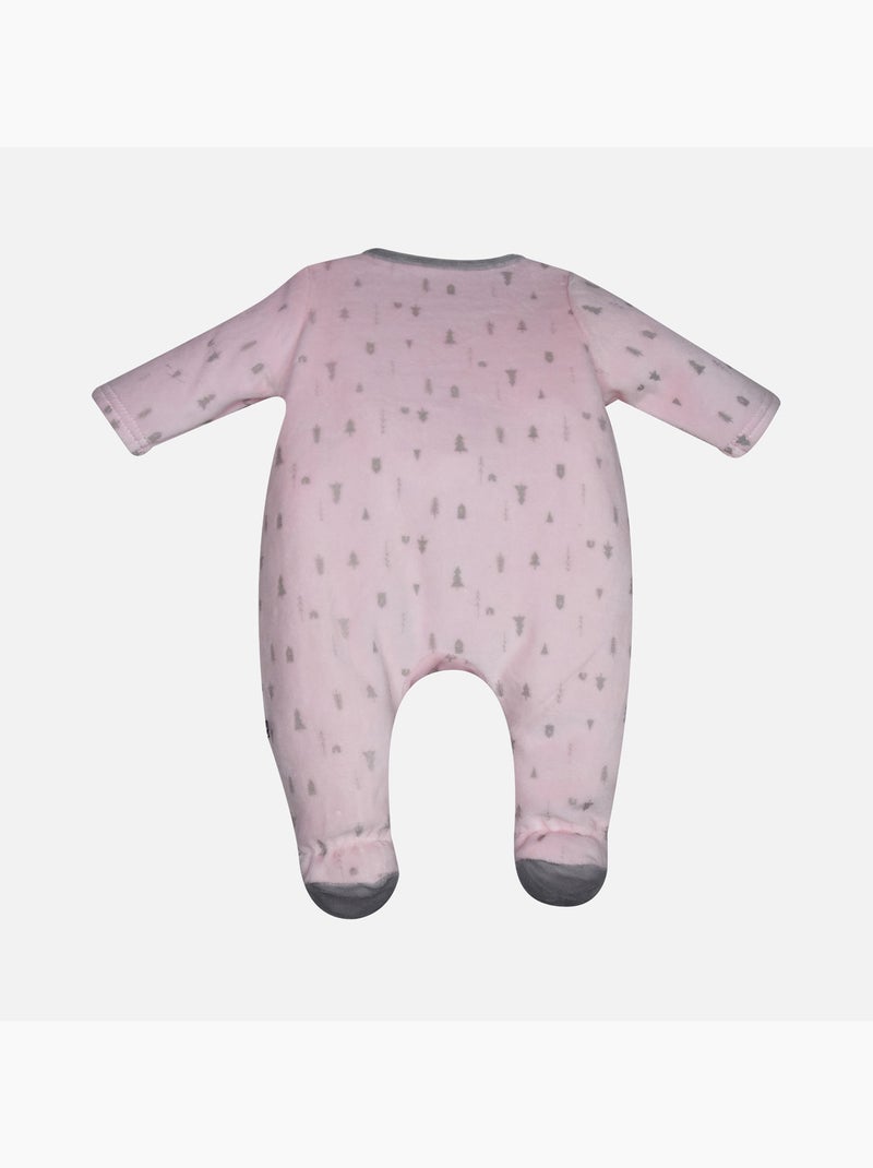 PYJAMA NAISSANCE FABIENNE VELOURS RASE Rose - Kiabi