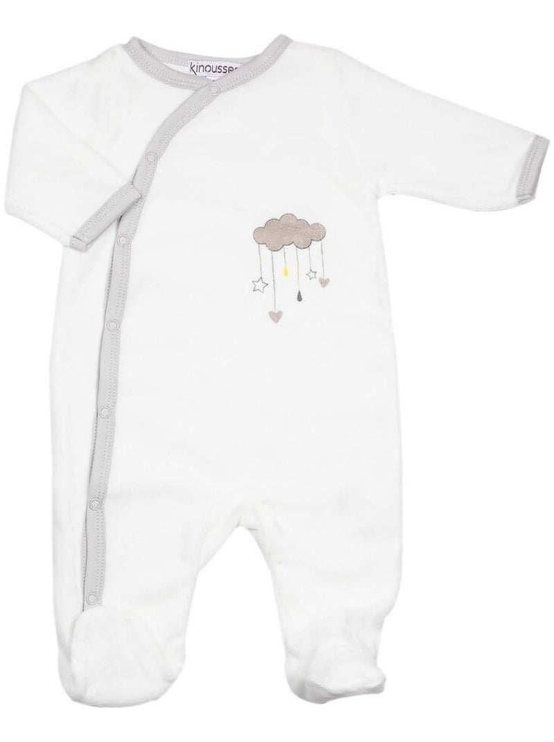 Pyjama naissance modèle Doux Rêves Blanc - Kiabi