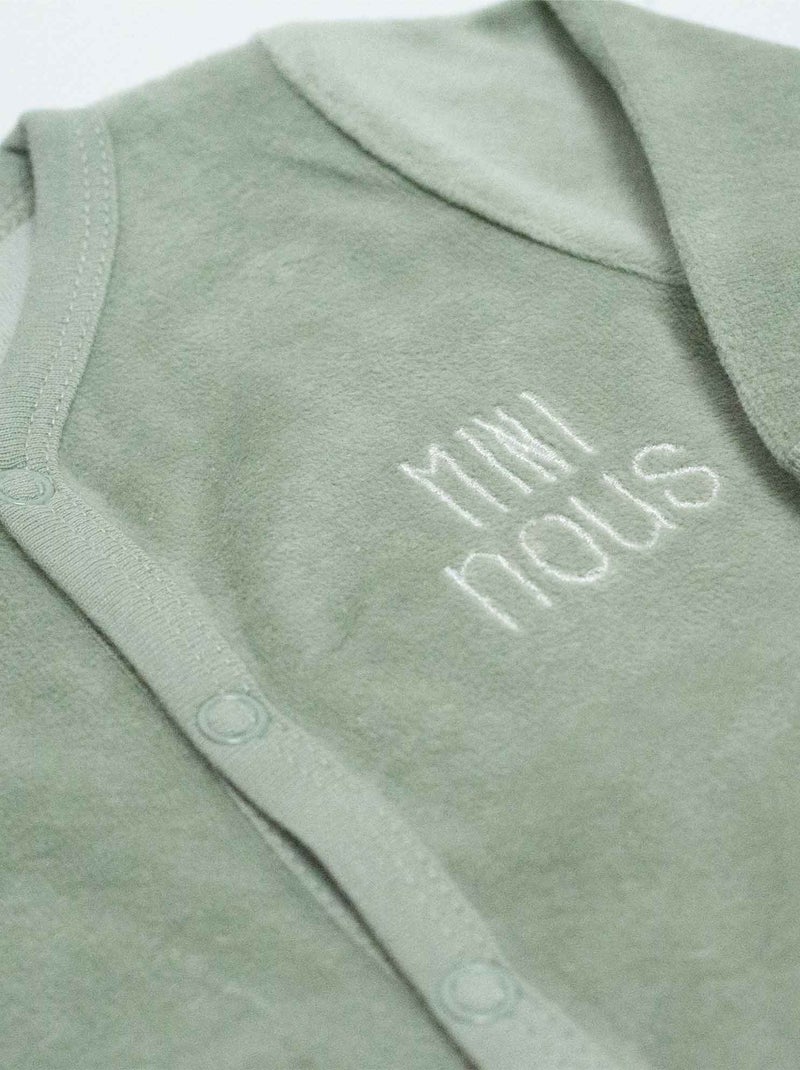 Pyjama naissance ouverture devant Vert - Kiabi