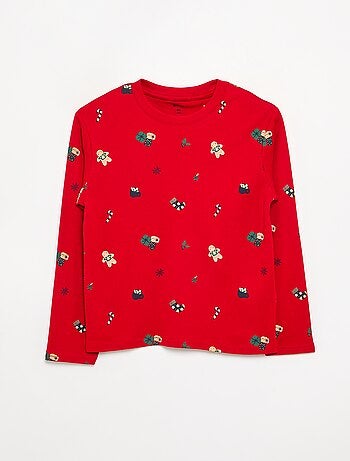 Pyjama 'Noël' 2 pièces - T-shirt à manches longues + pantalon