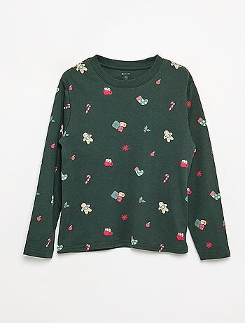 Pyjama 'Noël' 2 pièces - T-shirt à manches longues + pantalon
