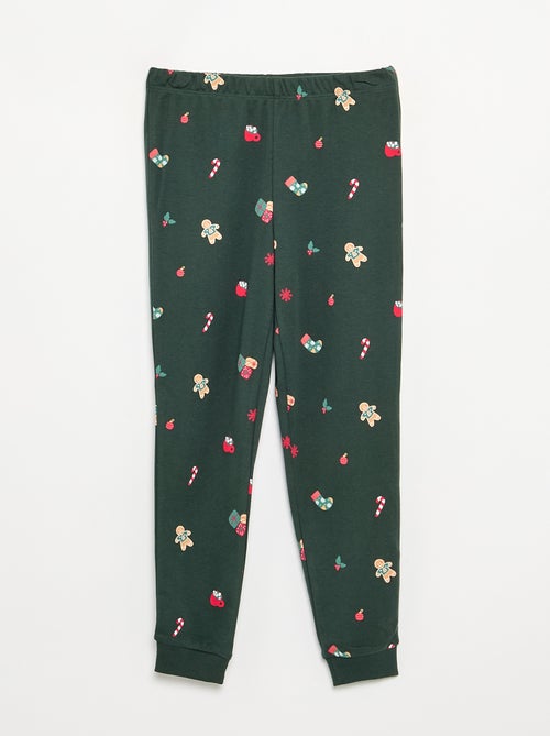Pyjama 'Noël' 2 pièces - T-shirt à manches longues + pantalon - Kiabi