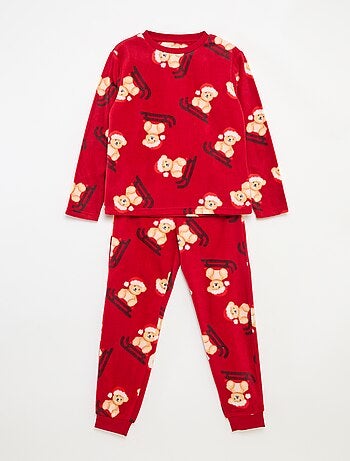 Pyjama Noël en polaire all-over