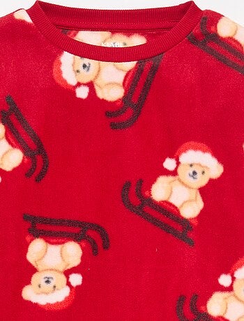 Pyjama Noël en polaire all-over