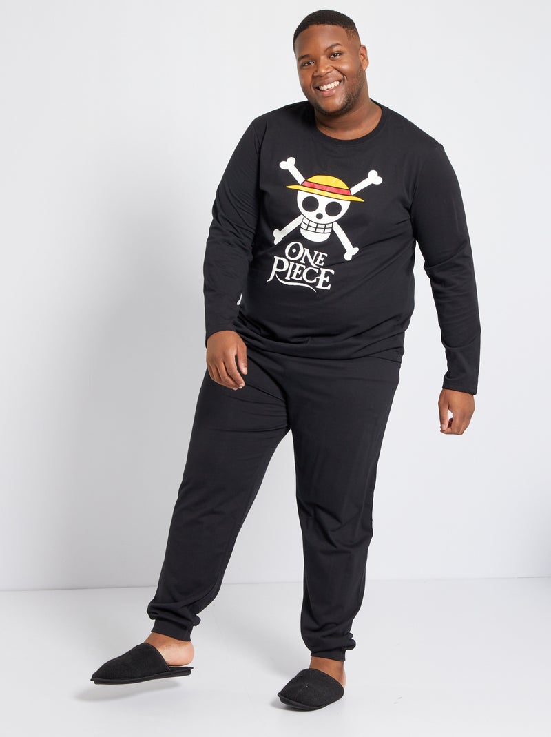 Pyjama 'One Piece' en jersey - 2 pièces noir - Kiabi
