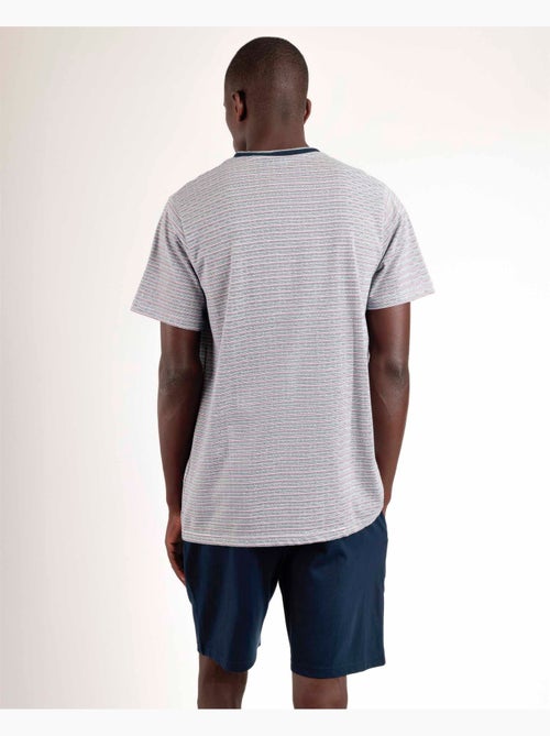 Pyjama ouvert à chevrons et manches courtes pour homme ADMAS CLASSIC - Kiabi Pyjama ouvert à chevrons et manches courtes pour homme ADMAS CLASSIC - Kiabi