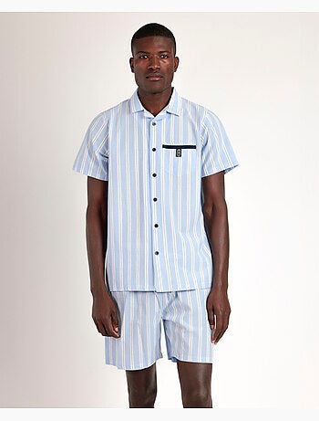 Pyjama ouvert à manches courtes et rayures pour homme ADMAS CLASSIC