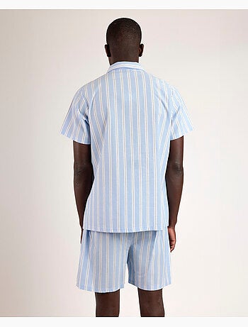 Pyjama ouvert à manches courtes et rayures pour homme ADMAS CLASSIC