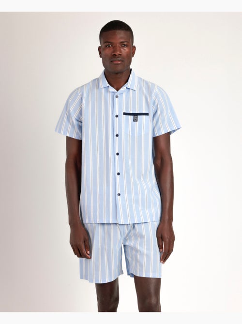 Pyjama ouvert à manches courtes et rayures pour homme ADMAS CLASSIC - Kiabi Pyjama ouvert à manches courtes et rayures pour homme ADMAS CLASSIC - Kiabi