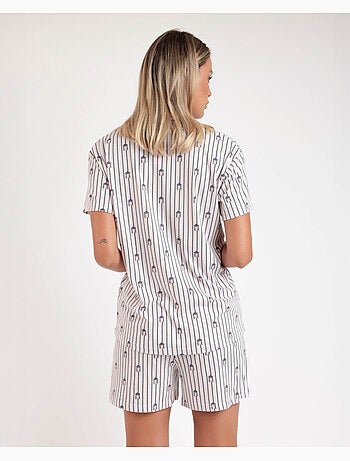Pyjama ouvert à manches courtes pour femme ADMAS Beach Life
