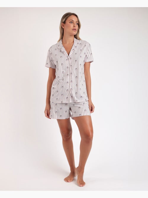 Pyjama ouvert à manches courtes pour femme ADMAS Beach Life - Kiabi Pyjama ouvert à manches courtes pour femme ADMAS Beach Life - Kiabi