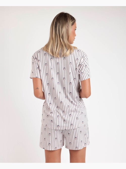 Pyjama ouvert à manches courtes pour femme ADMAS Beach Life - Kiabi Pyjama ouvert à manches courtes pour femme ADMAS Beach Life - Kiabi