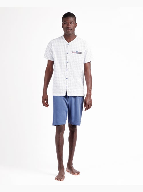 Pyjama ouvert à manches courtes pour homme ADMAS CLASSIC à pois losanges - Kiabi Pyjama ouvert à manches courtes pour homme ADMAS CLASSIC à pois losanges - Kiabi