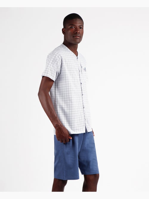 Pyjama ouvert à manches courtes pour homme ADMAS CLASSIC à pois losanges - Kiabi Pyjama ouvert à manches courtes pour homme ADMAS CLASSIC à pois losanges - Kiabi