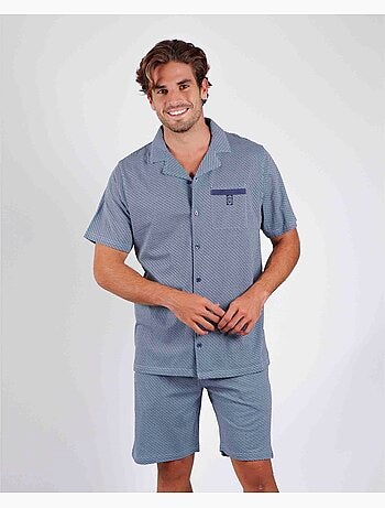 Pyjama ouvert à manches courtes pour homme ADMAS CLASSIC Mercury