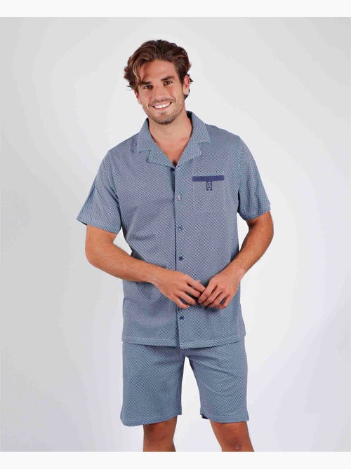 Pyjama ouvert à manches courtes pour homme ADMAS CLASSIC Mercury - Kiabi Pyjama ouvert à manches courtes pour homme ADMAS CLASSIC Mercury - Kiabi
