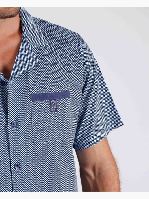 Pyjama ouvert à manches courtes pour homme ADMAS CLASSIC Mercury - Kiabi Pyjama ouvert à manches courtes pour homme ADMAS CLASSIC Mercury - Kiabi