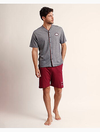 Pyjama ouvert à manches courtes pour homme, style voile, ANTONIO MIRO