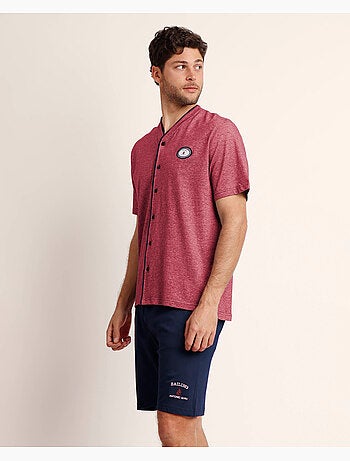 Pyjama ouvert à manches courtes pour homme, style voile, ANTONIO MIRO
