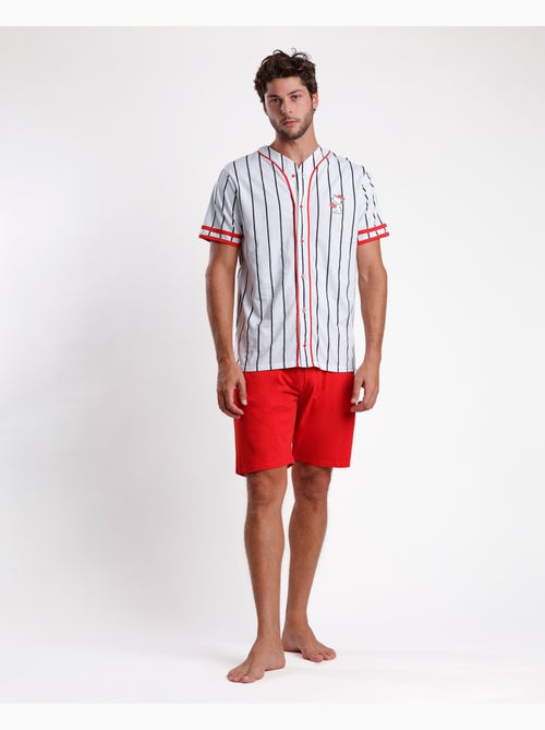 Pyjama ouvert à manches courtes Snoopy Strike pour homme de PEANUTS - Kiabi Pyjama ouvert à manches courtes Snoopy Strike pour homme de PEANUTS - Kiabi