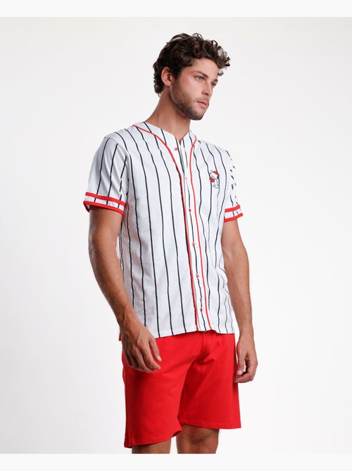 Pyjama ouvert à manches courtes Snoopy Strike pour homme de PEANUTS - Kiabi Pyjama ouvert à manches courtes Snoopy Strike pour homme de PEANUTS - Kiabi