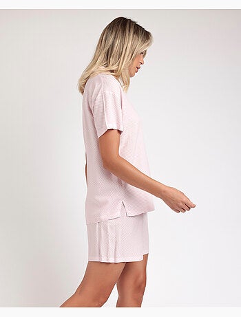 Pyjama ouvert à manches courtes Spiga classique pour femme ADMAS CLASSIC