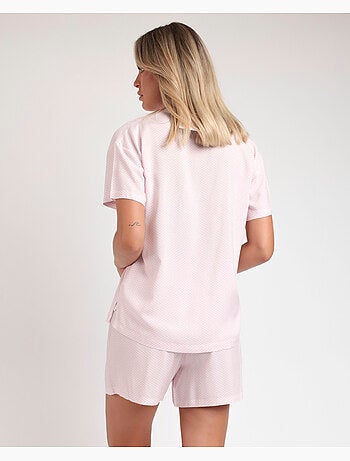 Pyjama ouvert à manches courtes Spiga classique pour femme ADMAS CLASSIC